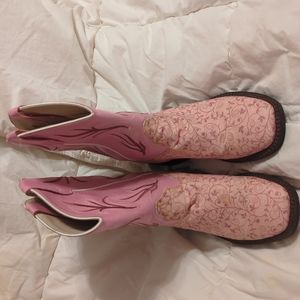 Girls Pink Cowboy boots